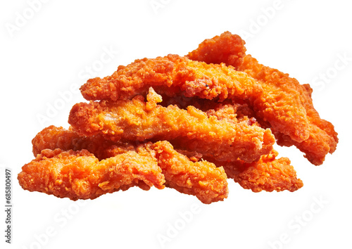  Delicious fried chicken over isolated white background