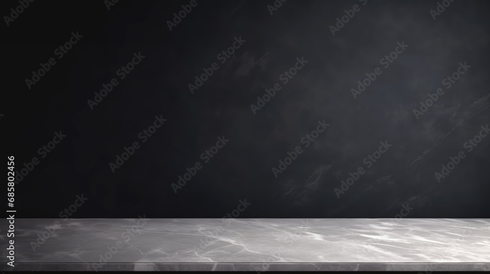 Mock up with empty table marble countertop on dark wall background for product presentation or showcase Mock up with empty table marble countertop on dark wall background for product presentation or showcase