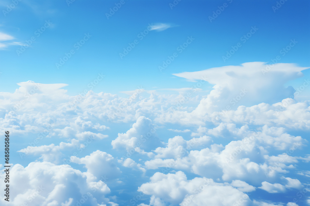 Cloudscape blue sky background with tiny clouds,