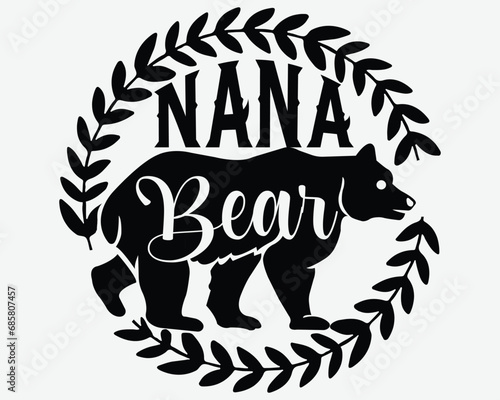 Nana Bear Family Bear Funny Best T Shirt 