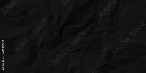  Dark black craft wrinkly paper crumpled texture. black fabric textured crumpled grunge paper background. panorama black paper texture background, crumpled pattern texture background.