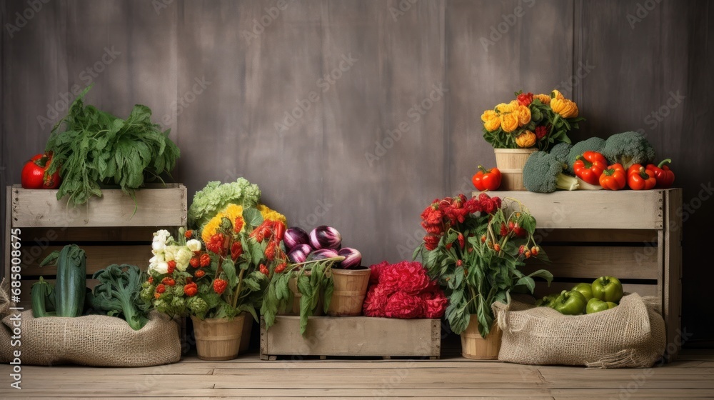 a wooden crate filled with lots of different types of fruits and ...