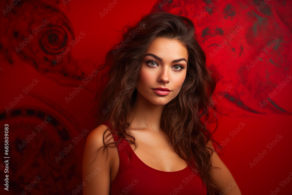 Lady in Red: A Captivating Portrait Lady in Red: A Captivating Portrait