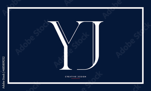 YJ or JY Alphabet letters logo icon photo