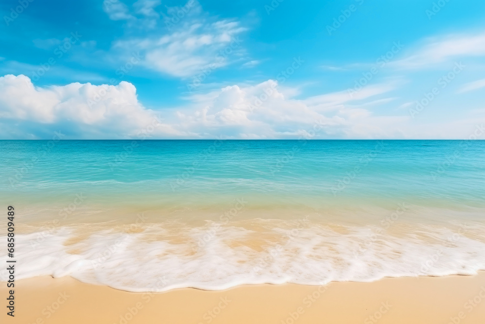 Shores of Serenity: Turquoise Sea and Sandy Beachscape