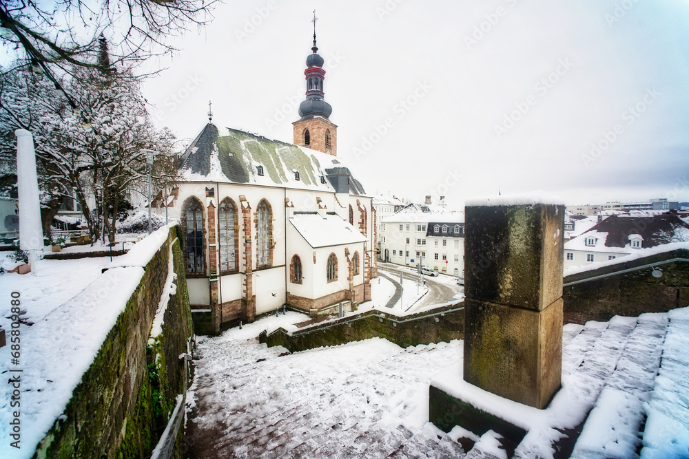Schlosskirche in Saarbrücken im Januar 2023