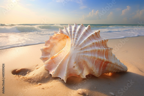 Sunlit Shoreline: Seashell Splendor