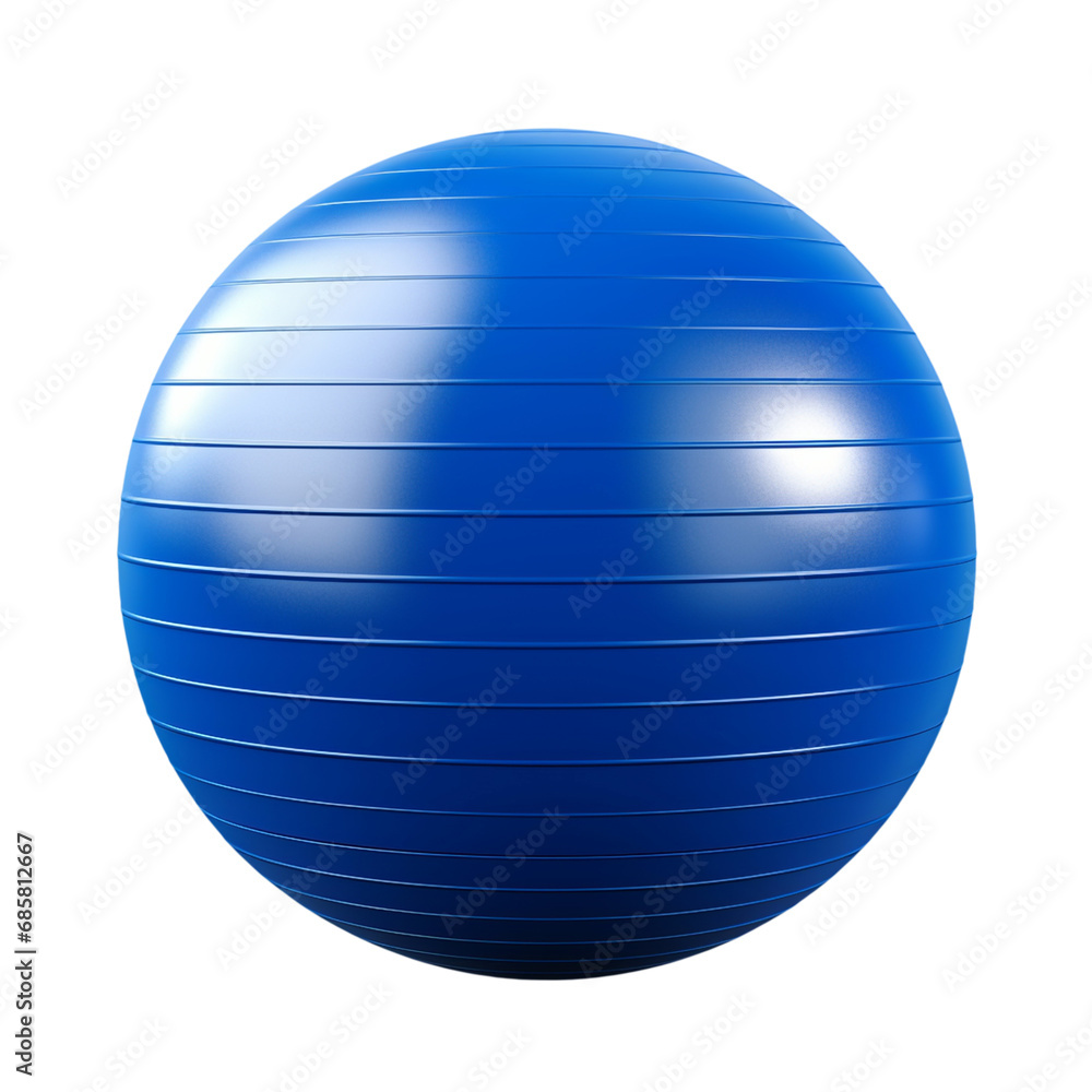 Blue Stability Yoga Gym Ball isolated on white transparent background, PNG Blue Stability Yoga Gym Ball isolated on white transparent background, PNG
