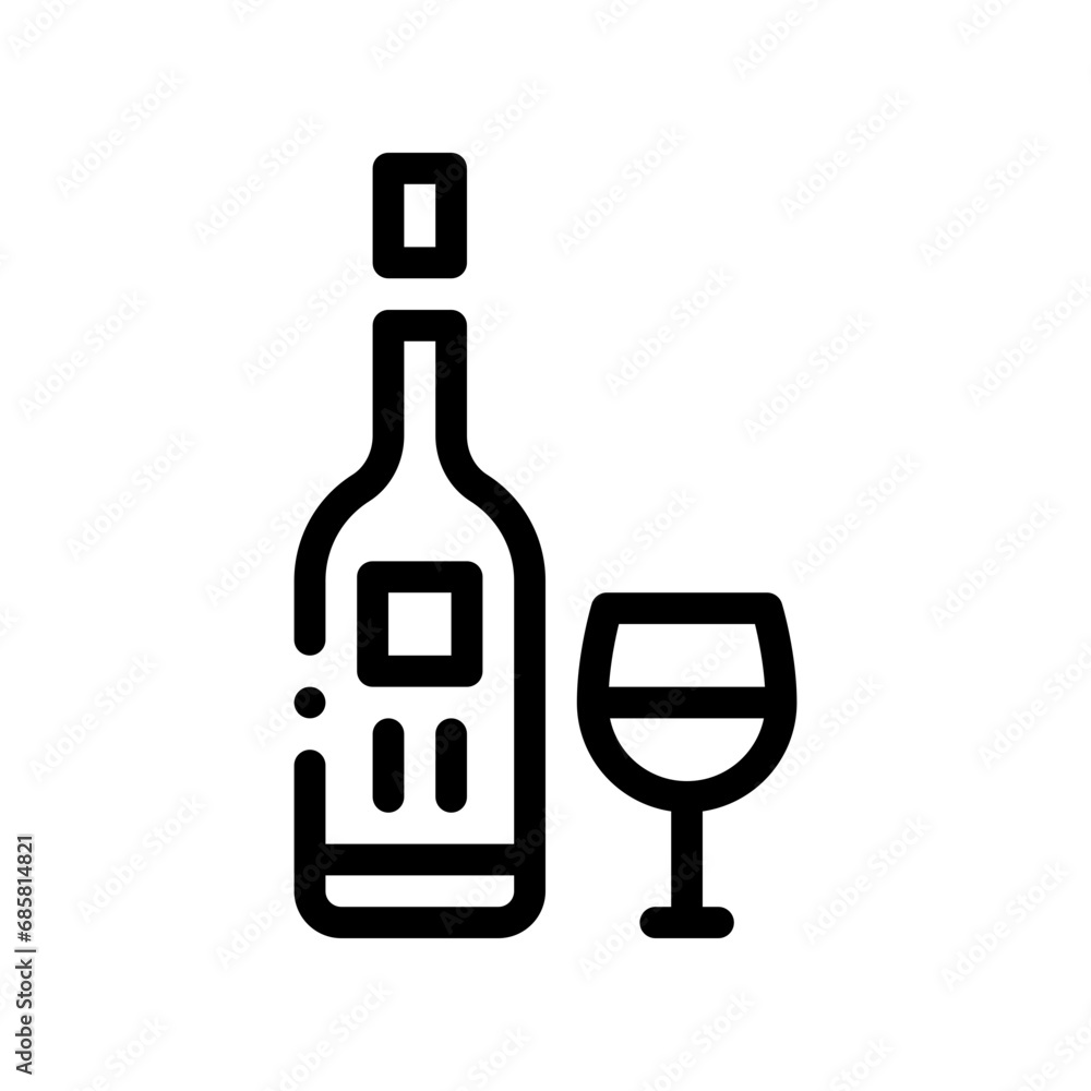 champagne line icon champagne line icon