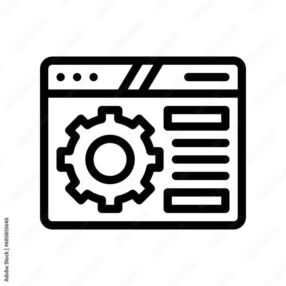 configuration line icon configuration line icon