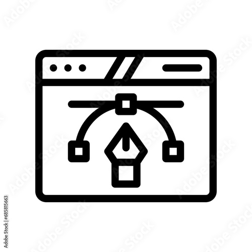 web design line icon