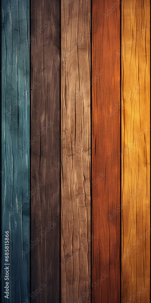 Naklejka premium Wooden texture with multicolored panels in vertical orientation