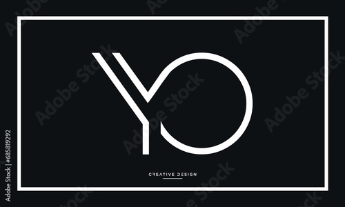 Alphabet letters YO or OY logo monogram