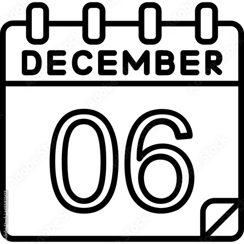 6 December Vector Icon Design