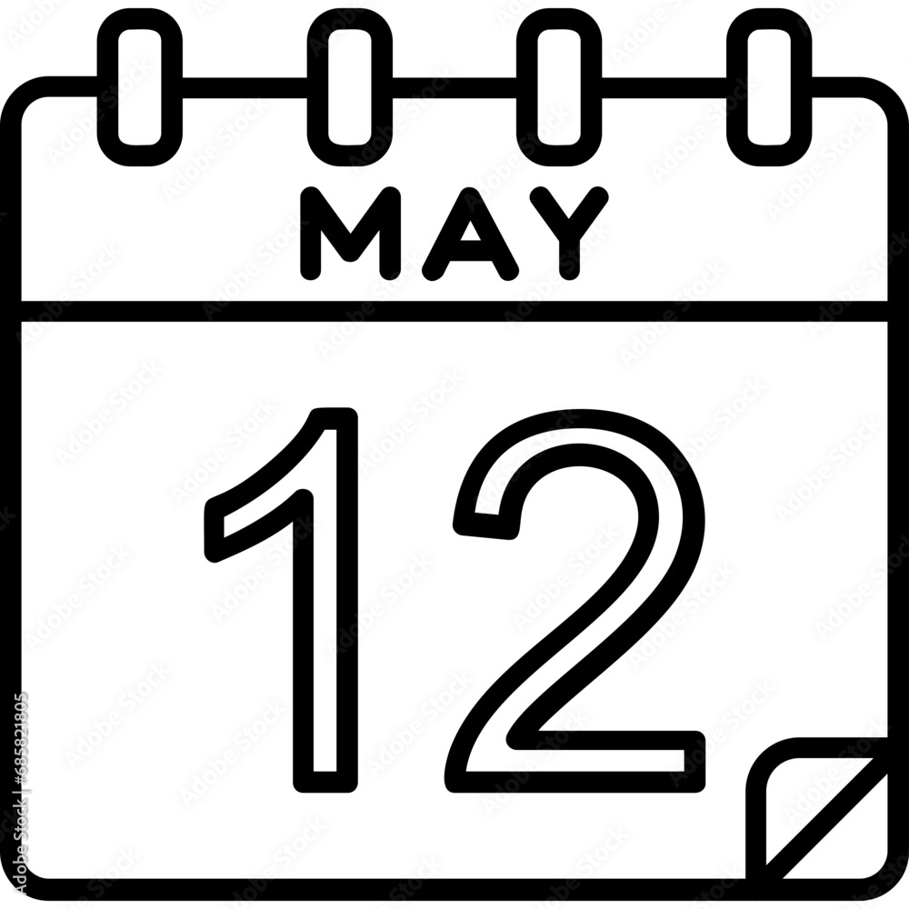 12 May Vector Icon Design 12 May Vector Icon Design
