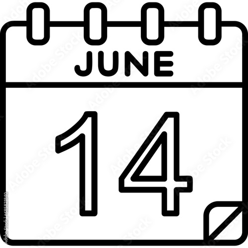 14 June Vector Icon Design