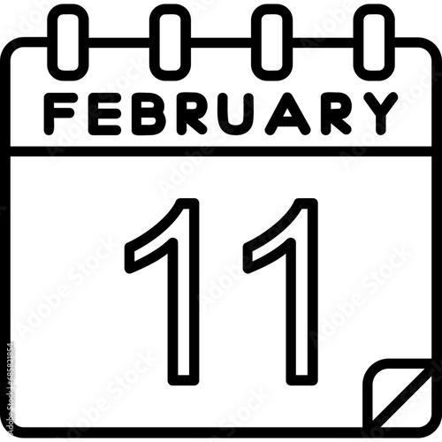 11 February Vector Icon Design