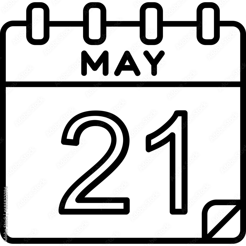 21 May Vector Icon Design 21 May Vector Icon Design
