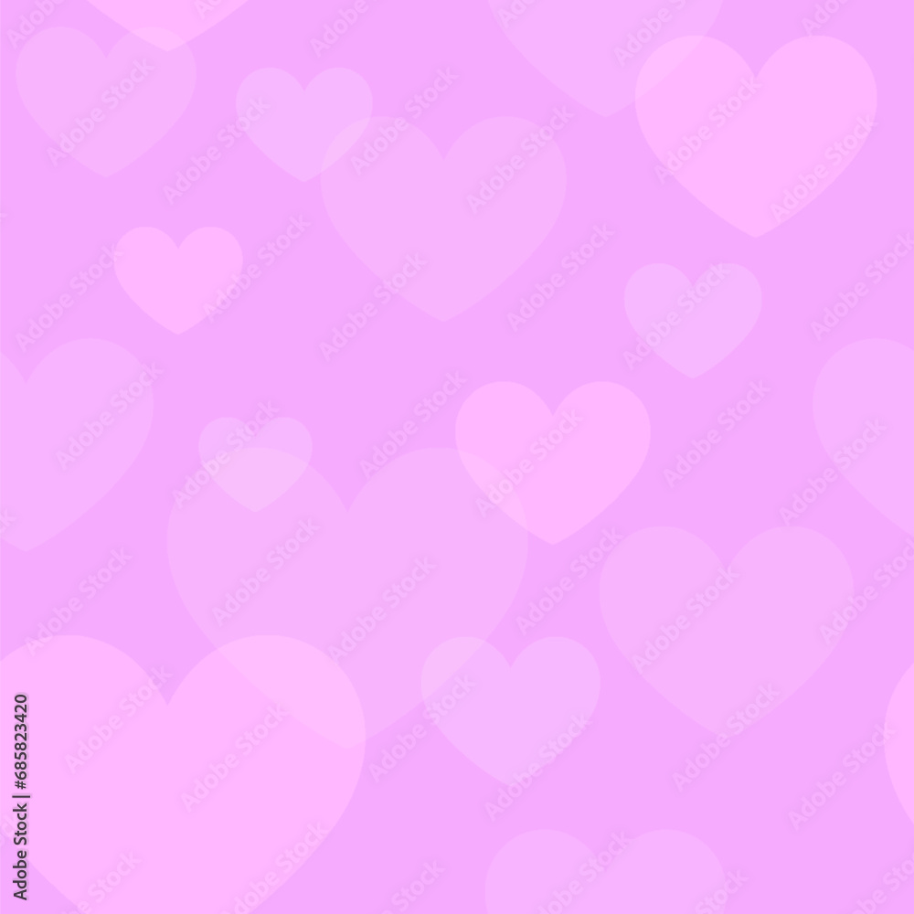 Heart bokeh love seamless pattern background pink flat. Valentine day delicate simple festive purple cute wrapping paper print textile greeting card romantic wallpaper pastel texture universal