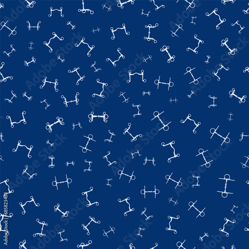 Chaotic horse bits, seamless vector pattern