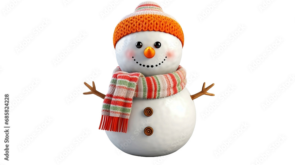 snowman isolated on white background