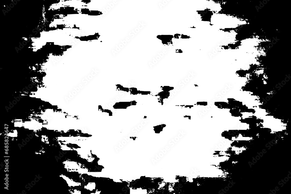 Naklejka premium Grunge border vector texture background. Abstract frame overlay. Dirty and damaged backdrop. Vector graphic illustration with transparent white. EPS10.