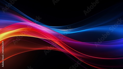 abstract neon lines on a black background