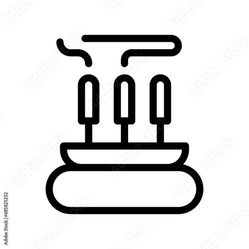 incense stick line icon