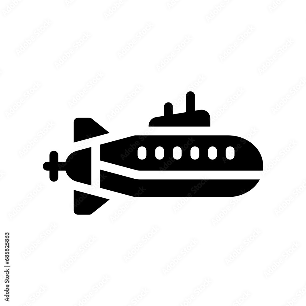 submarine glyph icon submarine glyph icon