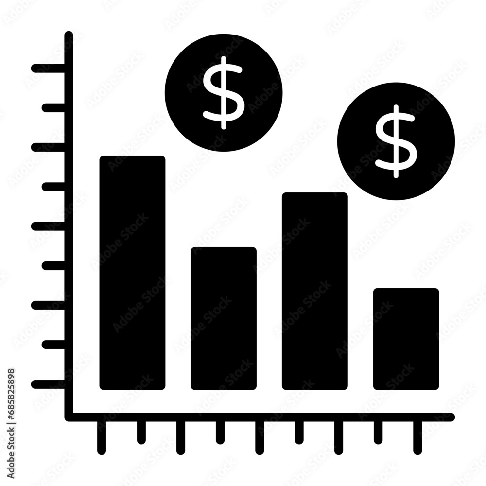Fiscal Policy Glyph Icon Fiscal Policy Glyph Icon