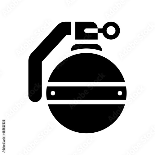 hand grenade glyph icon