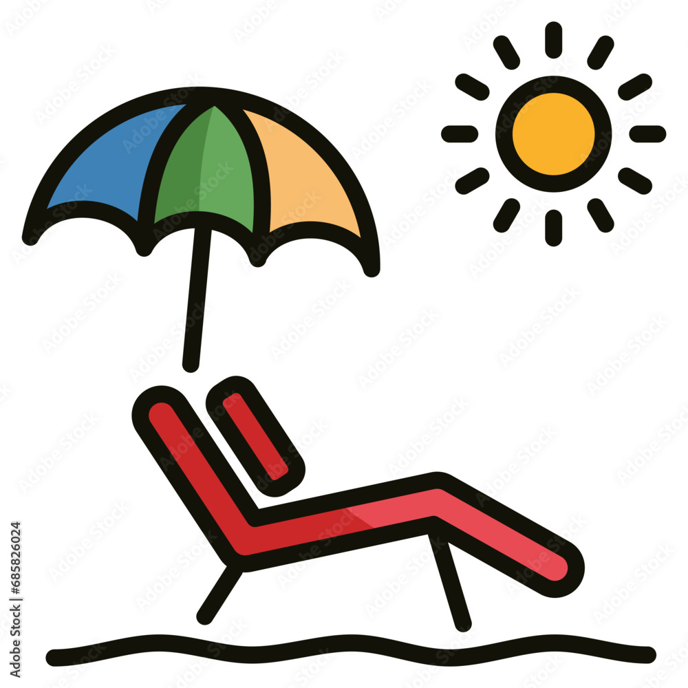 Beach Umbrella Icon Element For Design Beach Umbrella Icon Element For Design