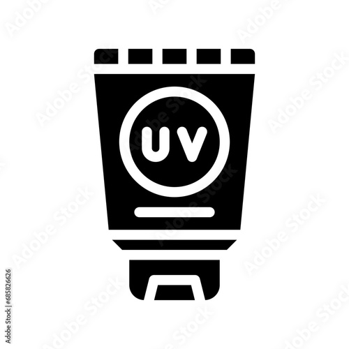 uv protection glyph icon