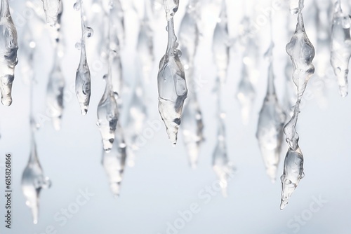 icicles on a white background