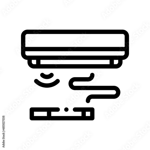 smoke detector line icon