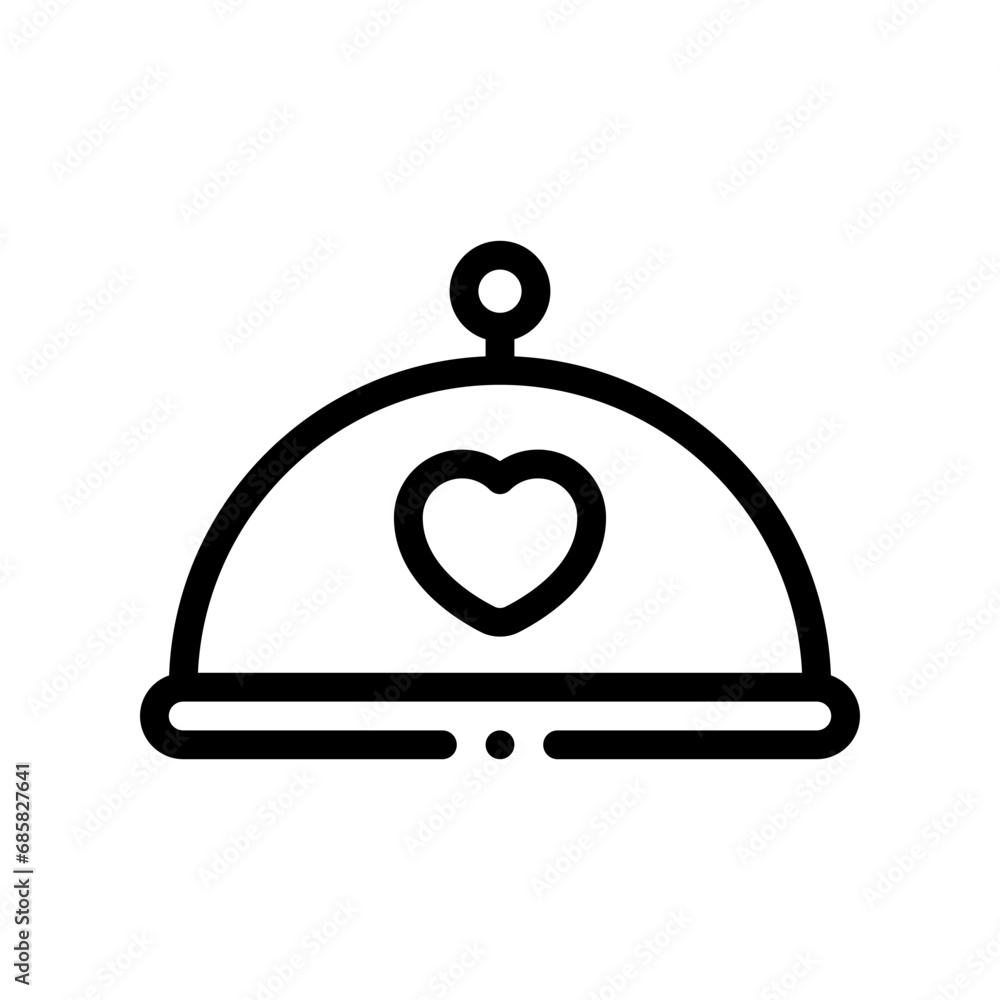 Obraz premium dish line icon