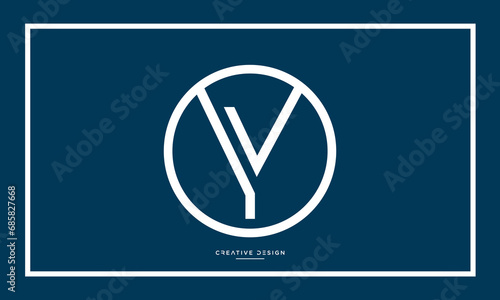 Alphabet letters YV or VY logo monogram