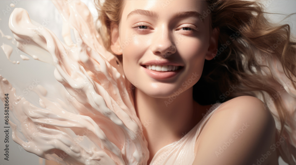woman in beauty photoshoot skincare cream woman in beauty photoshoot skincare cream