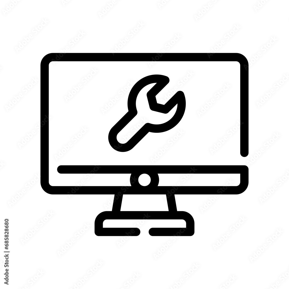 computer line icon