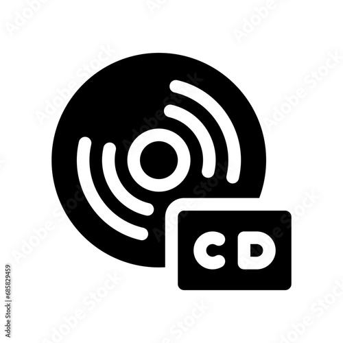 cd player glyph icon