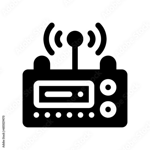 radio transmitter glyph icon