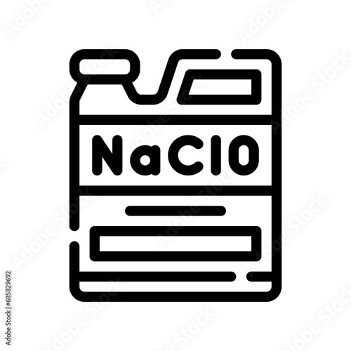sodium hypochlorite line icon