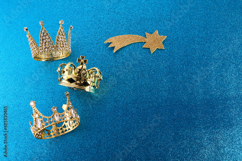 Εκτύπωση καμβά Epiphany Day or Dia de Reyes Magos concept