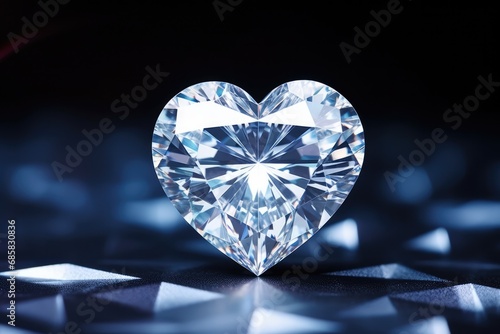 Flawless New Heartshaped Diamond Gemstone Highquality Photo