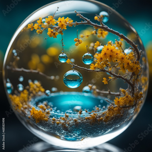 Minimalist World, Glass Globe, Multiverse, Generative AI	
