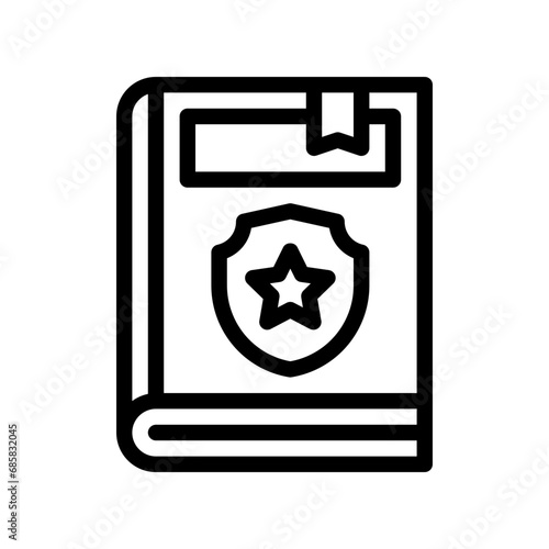 law book line icon