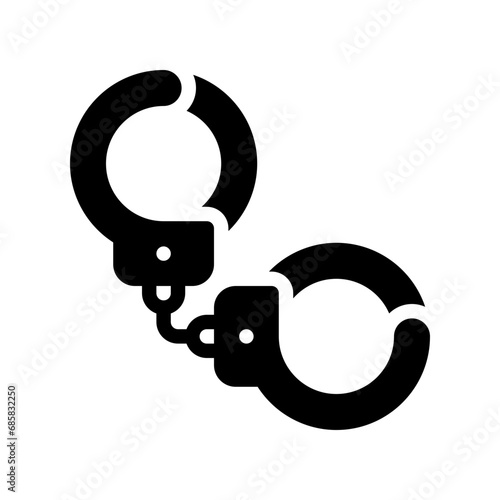 handcuffs glyph icon