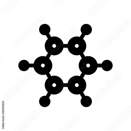 molecules glyph icon
