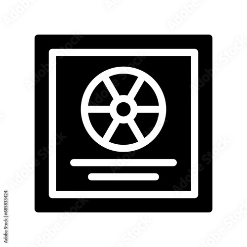 radiation glyph icon