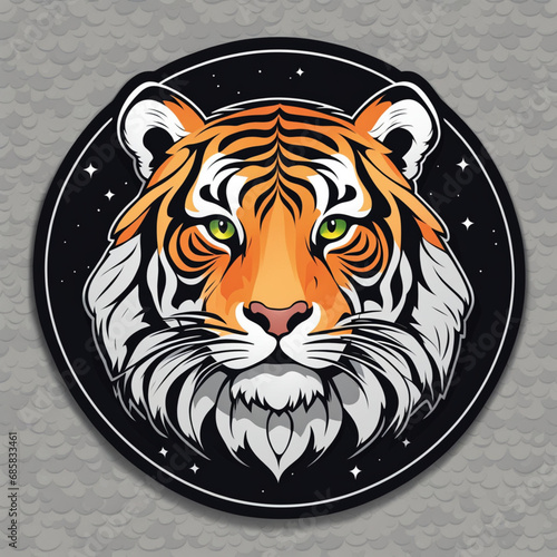 T-shirt design, vector, sticker, Tiger Stick, Design, nice, Generative AI